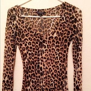 Express Cheetah Print  Shirt XS
